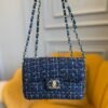 First Copy Chanel Tweed Bag (Blue) - 2