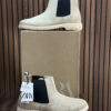Zara First Copy Chelsea Boots with TPR Sole (Cream)
