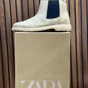 Zara First Copy Chelsea Boots with TPR Sole (Cream) - 3