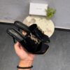 First Copy YSL Black Patent Leather Heels with Monogram